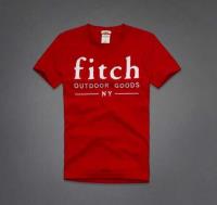 heren abercrombie fitch korte t-shirt crewneck rood outdoor goods Geen Belasting 3ng6y408